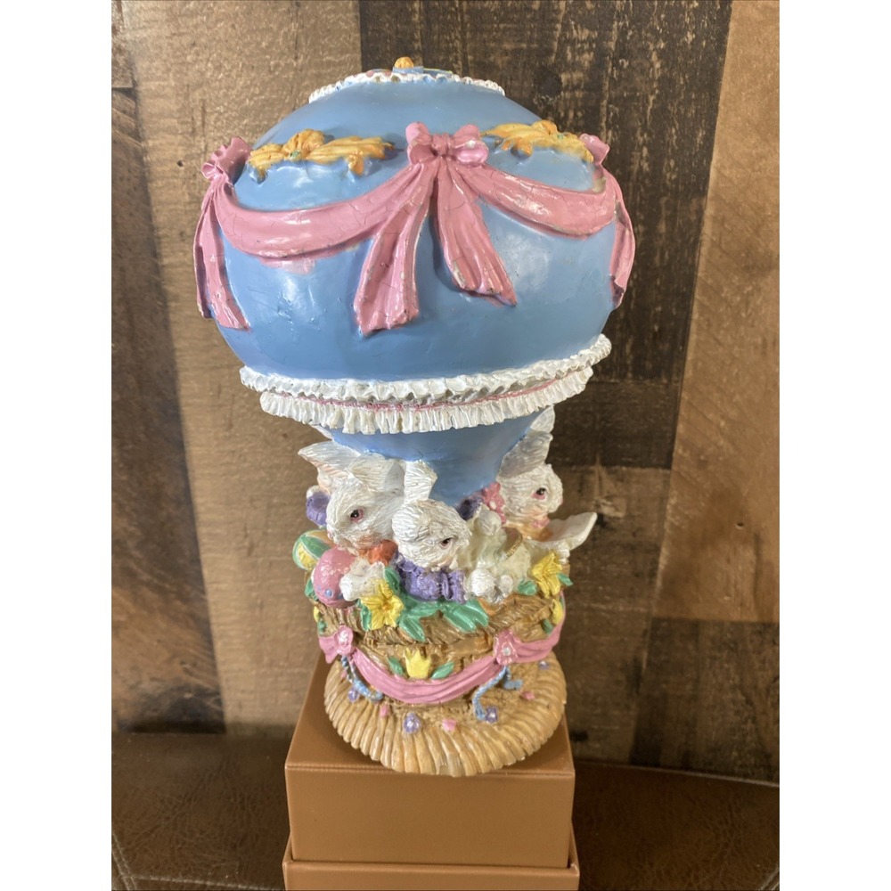 Musical Easter Bunny Hot Air Balloon Blimp Windsor Collection Easter Parade Vtg